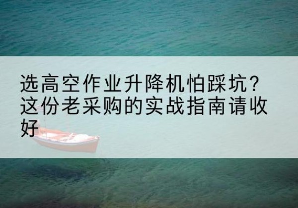 鄂温克高空作业升降机厂家推荐-选高空作业升降机怕踩坑？这份老采购的实战指南请收好