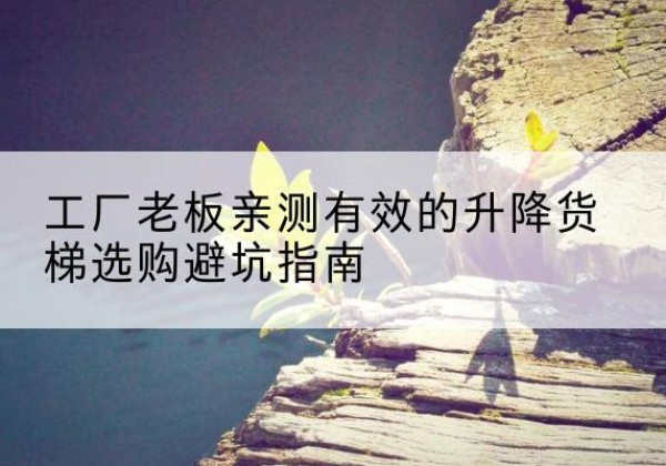 鄂温克升降货梯怎么选-工厂老板亲测有效的升降货梯选购避坑指南